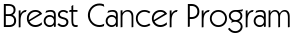 Breast Cancer Program